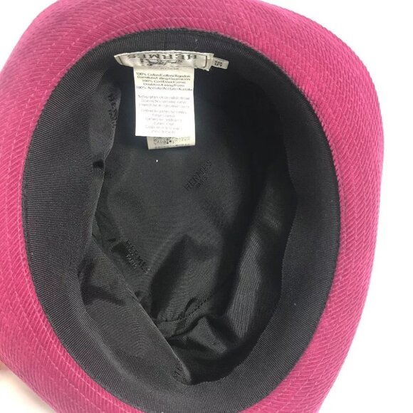 HERMES Fashion Accessories hat cotton / Leather Pink purple main image 4